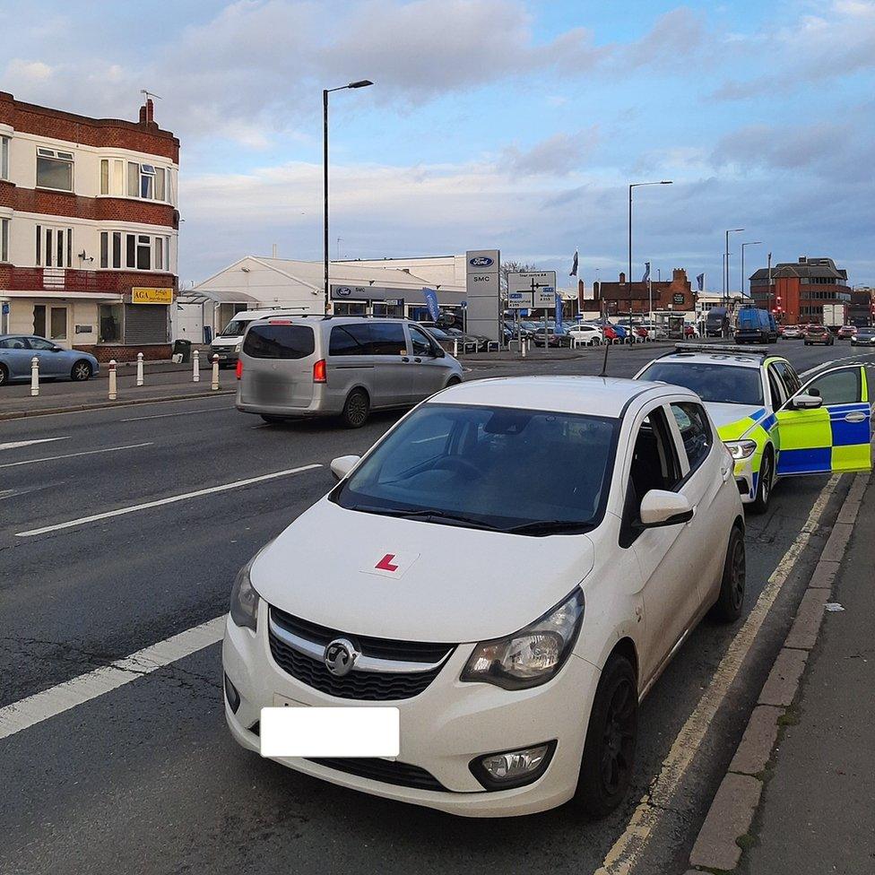 Car stopped by police