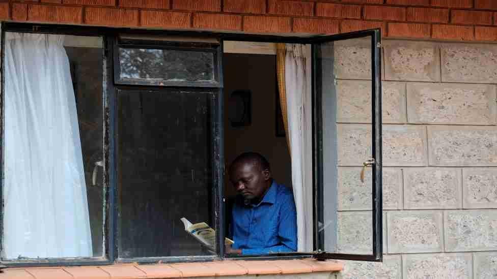 Man reading book