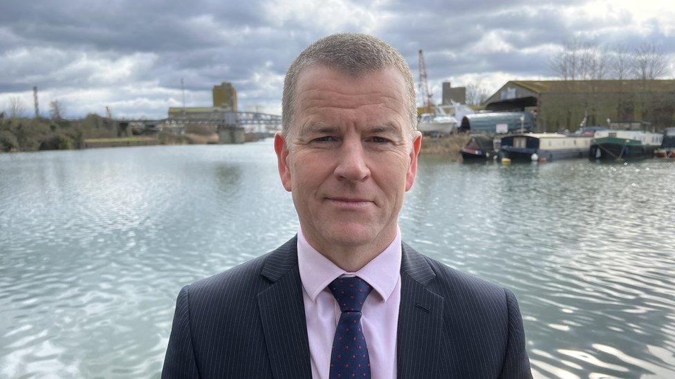 Detective chief inspector Wayne Usher at Sharpness Docks