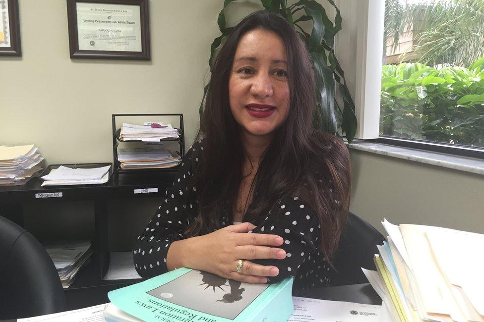 Immigration lawyer Kathy Riaño-Lopez represents mostly Venezuelans that are fleeing political and economic turmoil