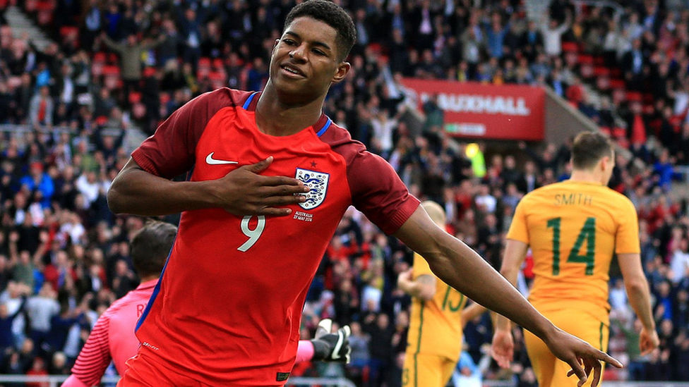 Manchester United and England forward Marcus Rashford