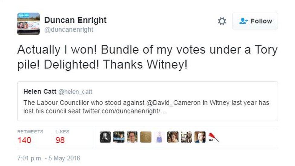 Duncan Enright's second tweet