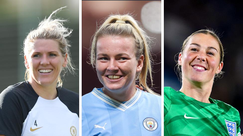 Millie Bright, Lauren Hemp and Mary Earp