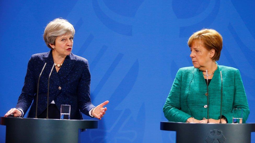 Theresa May and Angela Merkel