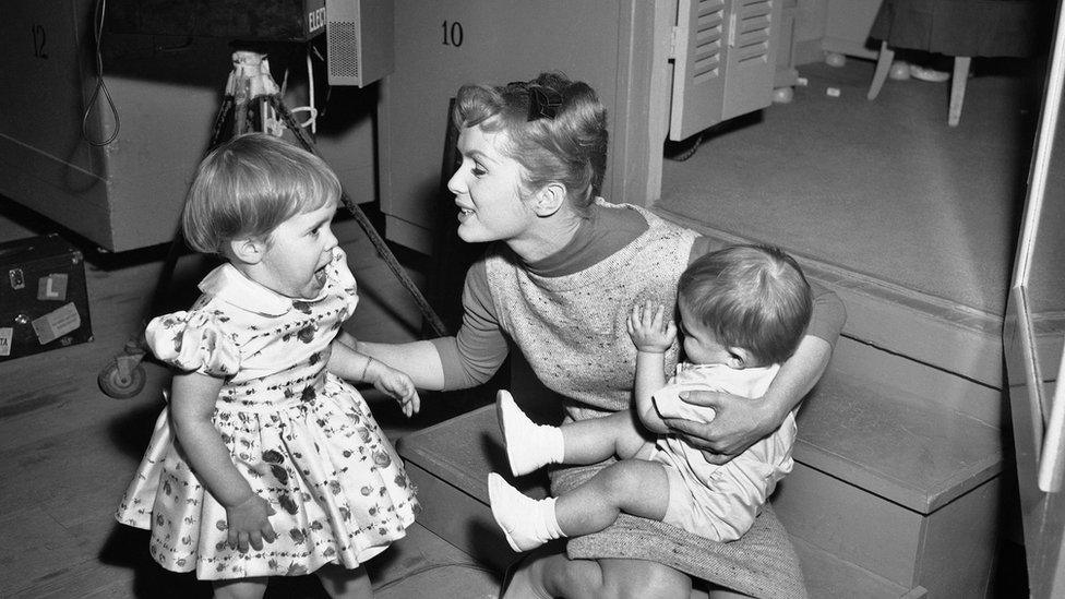 Debbie Reynolds with Carrie and Todd Fisher