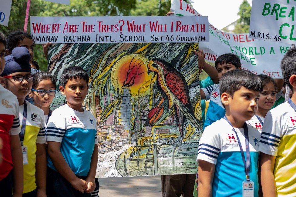 Protesters in New Delhi