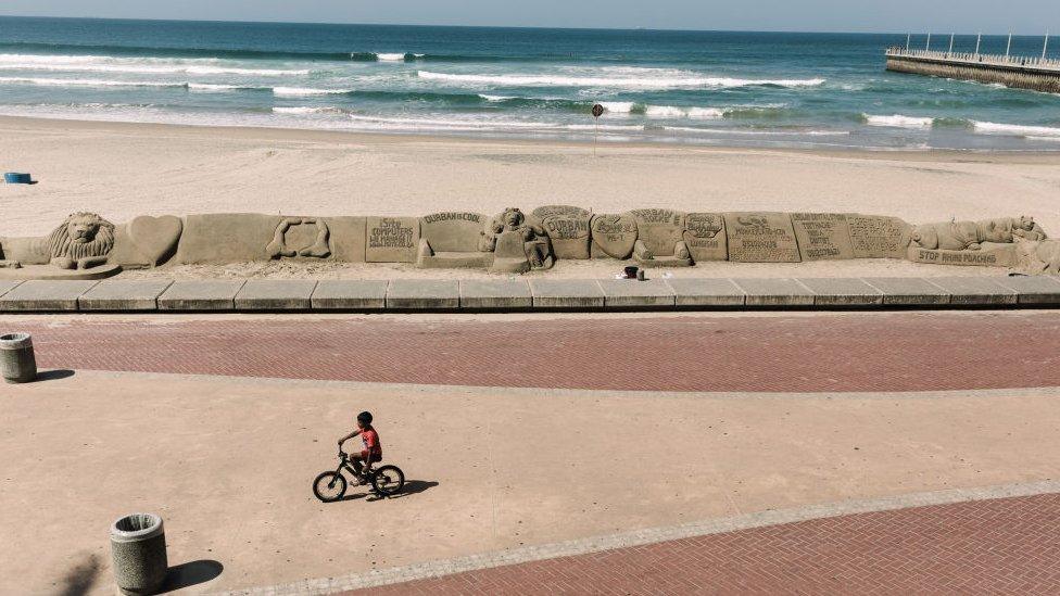 A deserted beach in South Africa