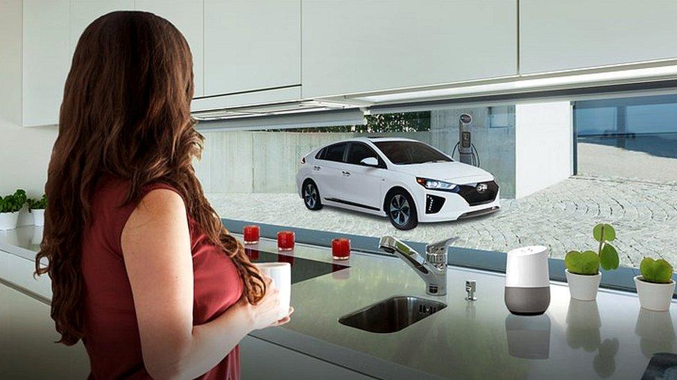 Hyundai car at home