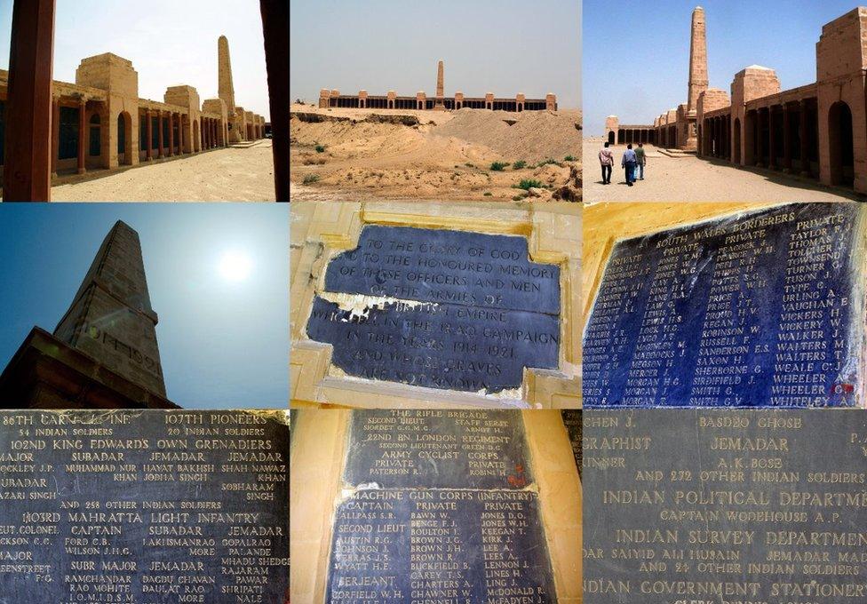 A memorial to those who died in the Mesopotamian campaign of World War One now stands in the desert outside the Iraqi city of Basra