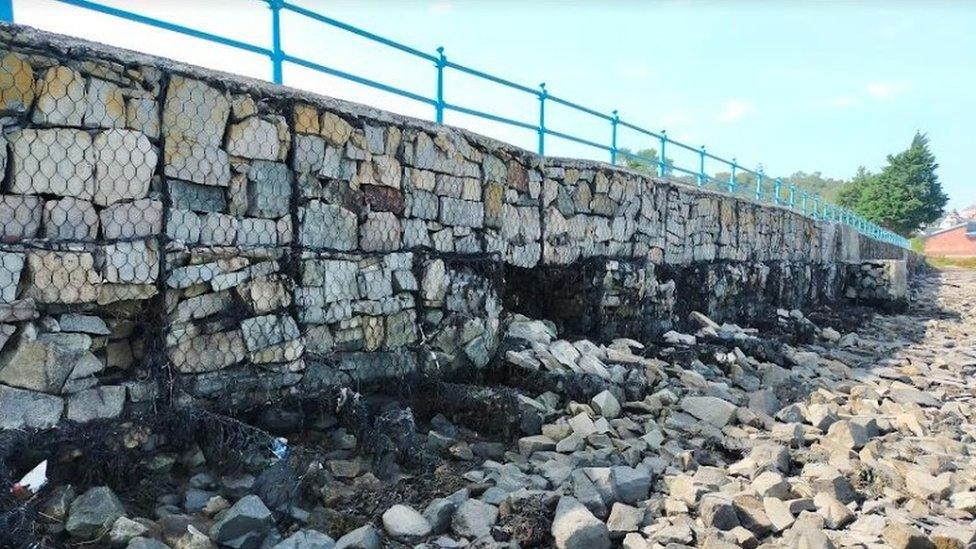 Existing sea defences