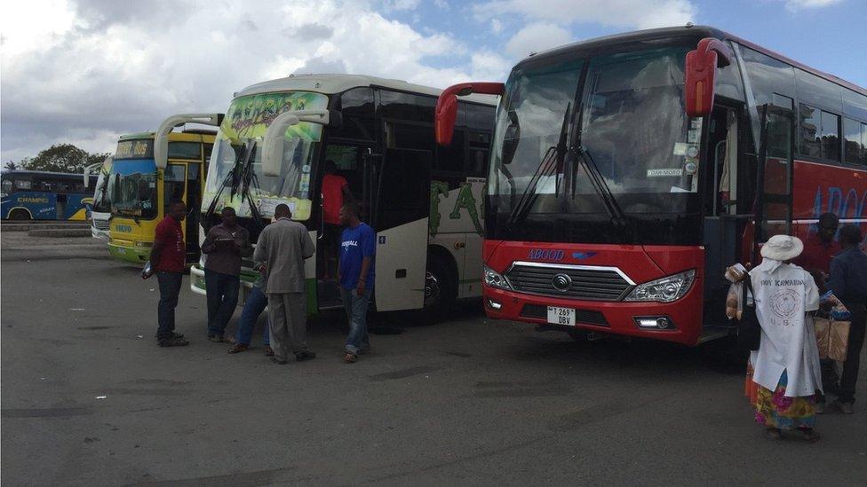 Bus drivers in Dar es Salaam