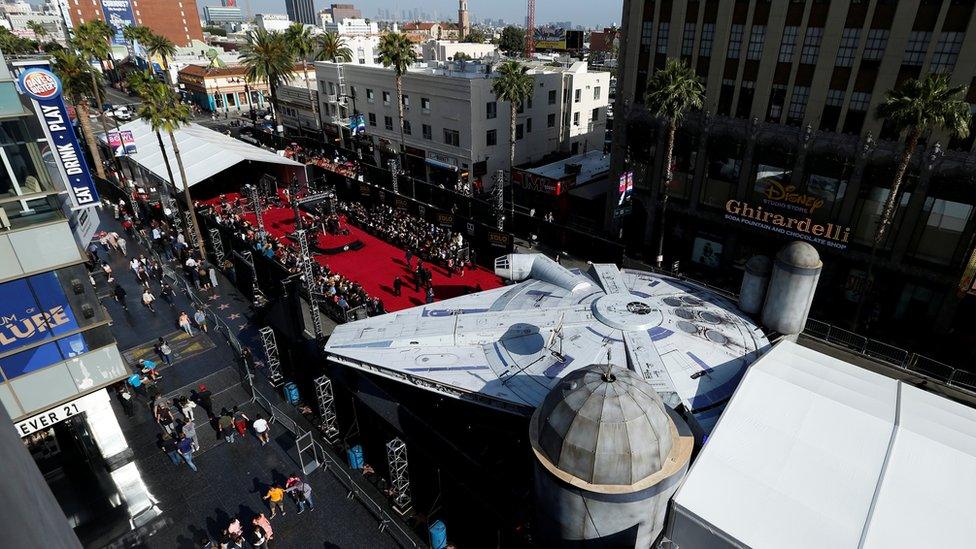 The Millennium Falcon on the red carpet