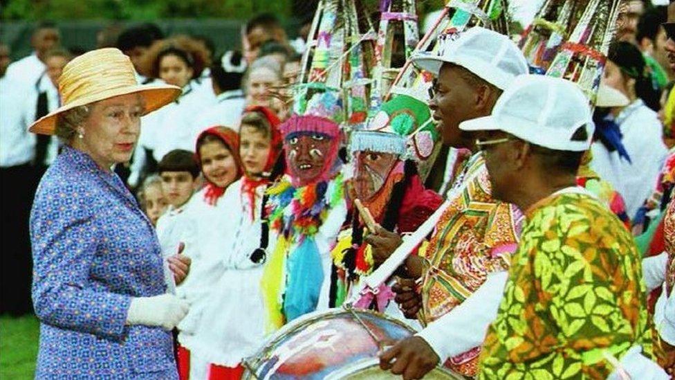 The Queen during a visit to Bermuda in 1994