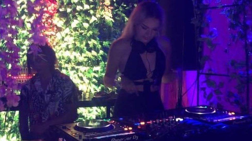 Female DJing