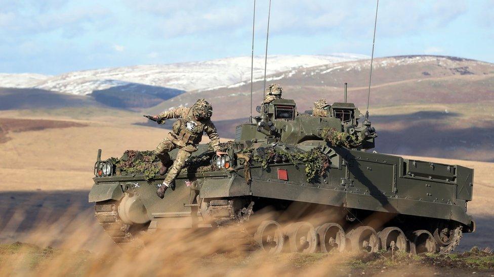 British solders were joined by French and Danish troops in a training exercise for Nato's Very High Readiness Joint Task Force in Northumberland