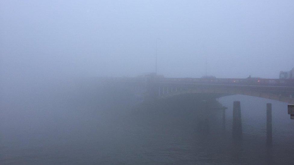 Fog in Vauxhall, London