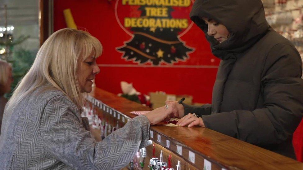 People at Liverpool Christmas market