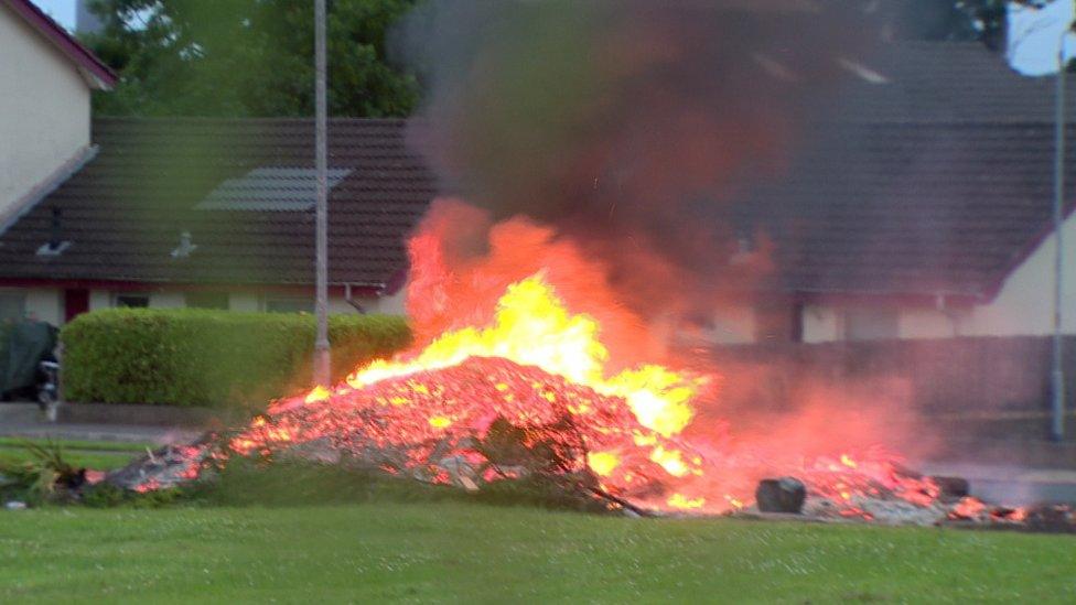 Bonfire in Glenfield estate