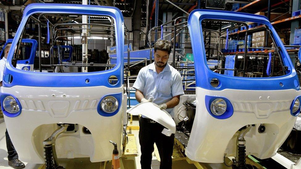 Rickshaw making plant in Bangalore