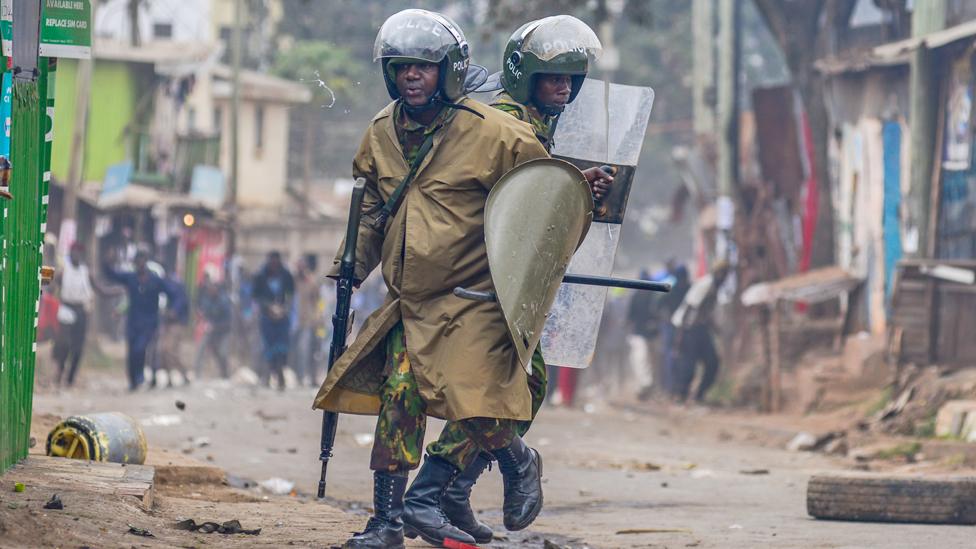 Police take on demonstrators in Nairobi, Kenya - 19 July 2023