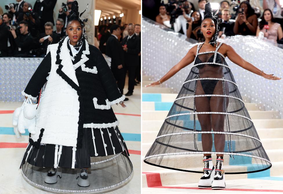 Janelle Monáe attends The 2023 Met Gala Celebrating "Karl Lagerfeld: A Line Of Beauty" at The Metropolitan Museum of Art on May 01, 2023 in New York City