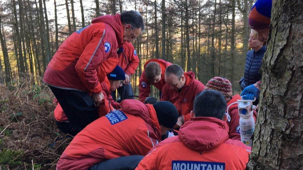 Mountain biker rescue