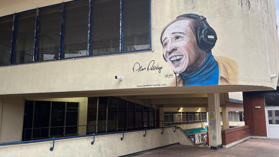 Alan Partridge mural at Anglia Square