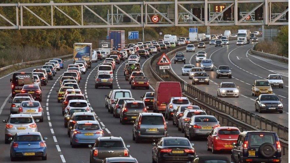 Heavy traffic on motorway