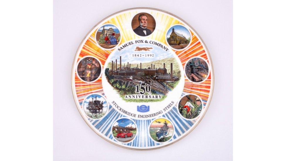 A commemorative plate