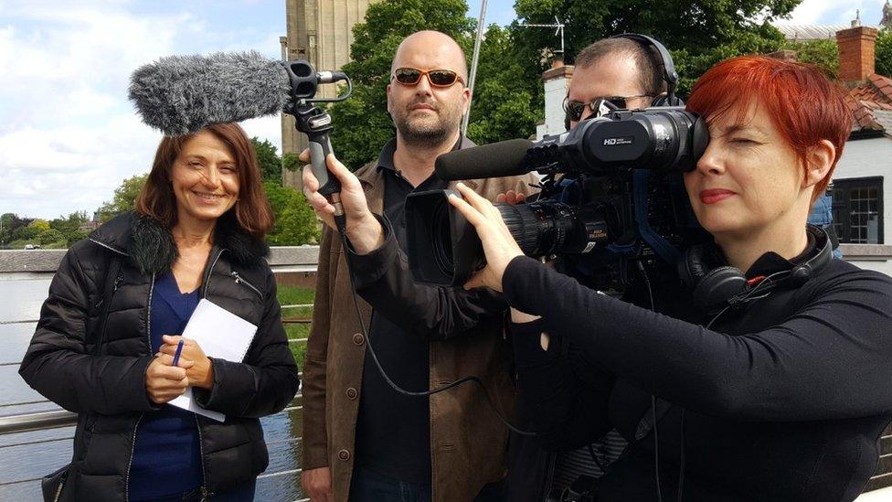 French film crew in Boston