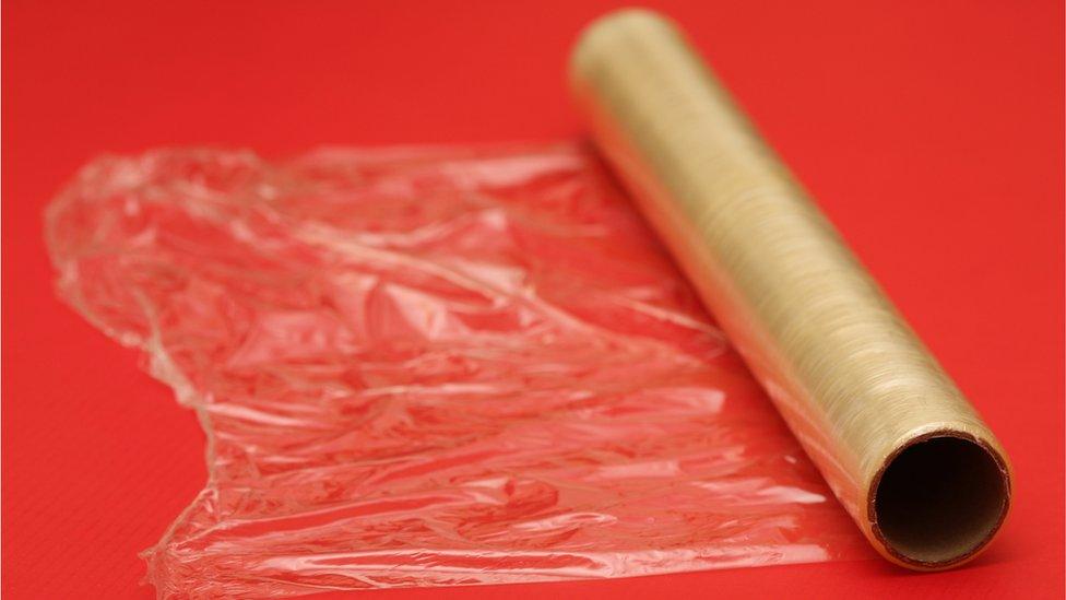 A roll of cling film