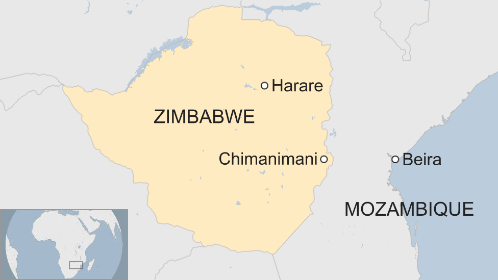 Map of Zimbabwe