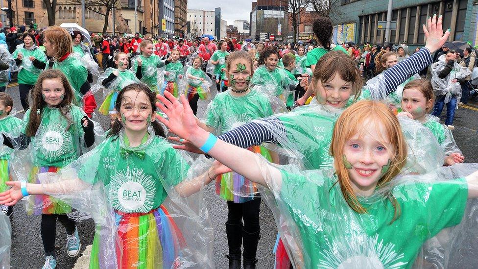 St Patrick's day in Belfast in 2017