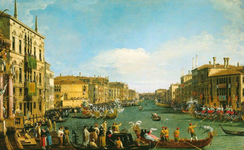 Canaletto's A Regatta on the Grand Canal, 1733-4