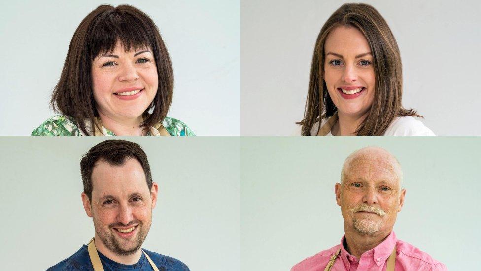 Clockwise from top left: Briony, Imelda, Terry and Dan