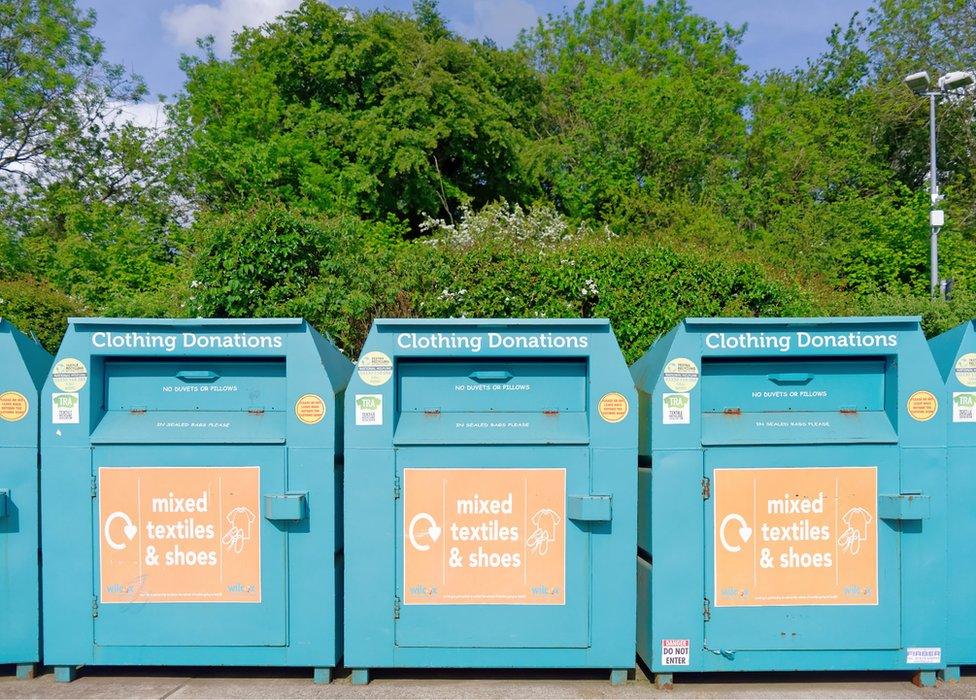 mixed textile recycling bins