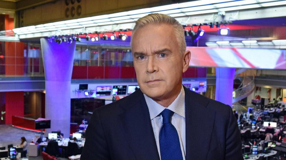 Huw Edwards in BBC News studio