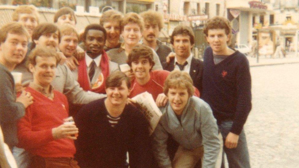 Liverpool fans wearing casuals fashion in 1981