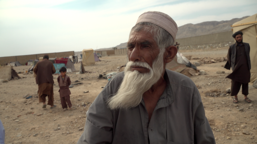 Shadi Mohammed, one of the inhabitants of a makeshift refugee camp in Herat