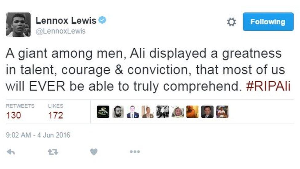 A giant among men, Ali displayed a greatness in talent, courage and conviction, that most of us will EVER be able to truly comprehend. #RIPali