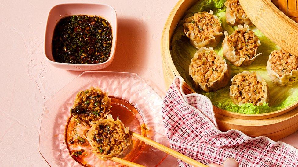 Plant-based pork dim sum