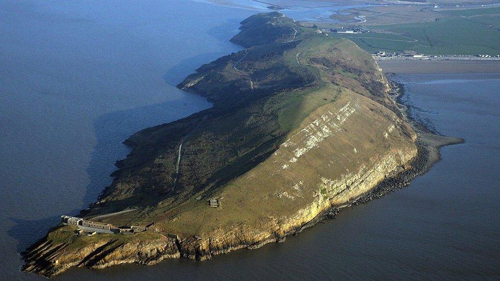 aerial photograph of the Severn estuary