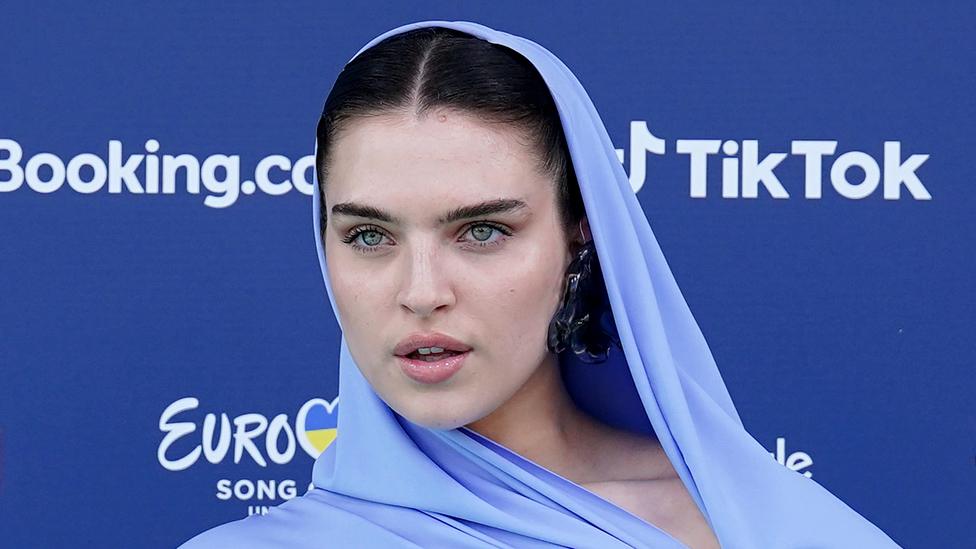 United Kingdom entrant Mae Muller attending the National Lottery's Big Eurovision Welcome Party at St George's Hall, Liverpool