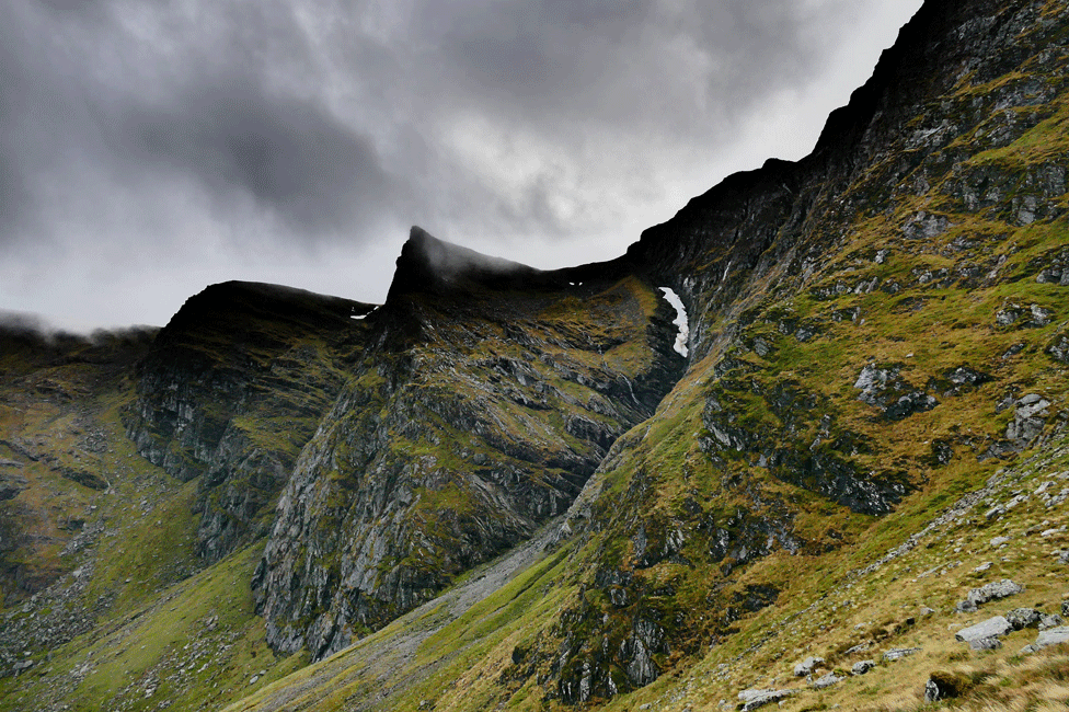 Snow patch on Creag Meagaidh