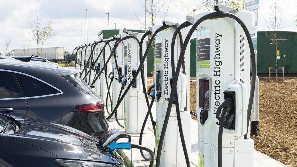 EV charging in a car park