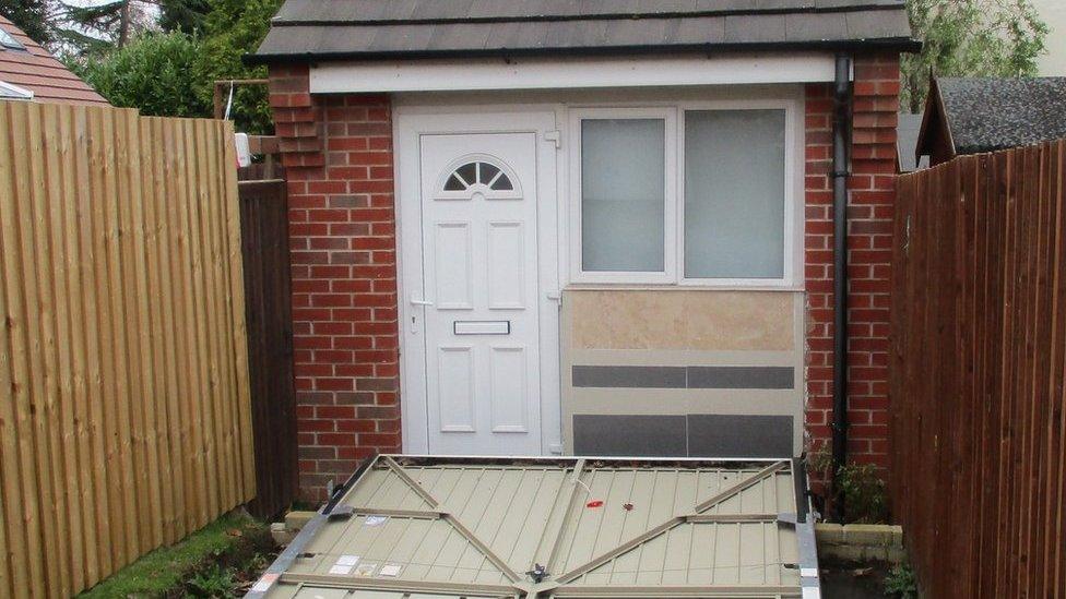 Dwelling inside garage