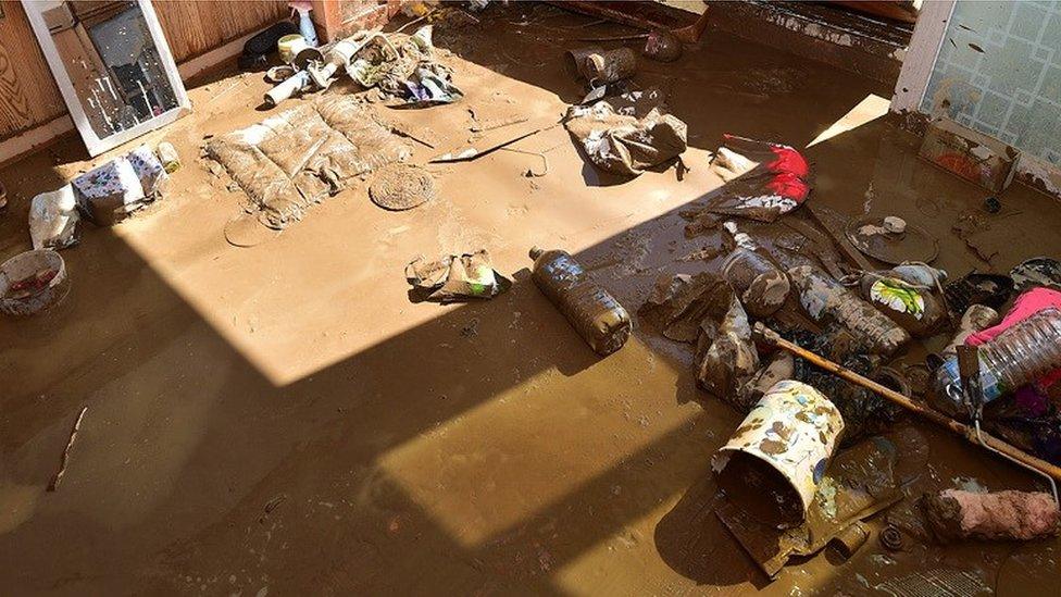 Isle of Wight flooded home