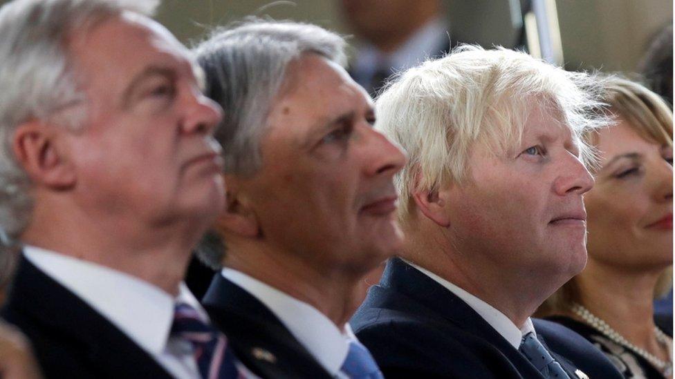 David Davis, Philip Hammond, Boris Johnson