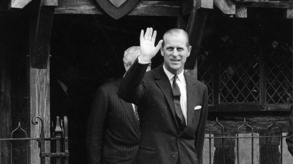 Prince Phillip at the Shakespeare Birthplace Trust in 1964