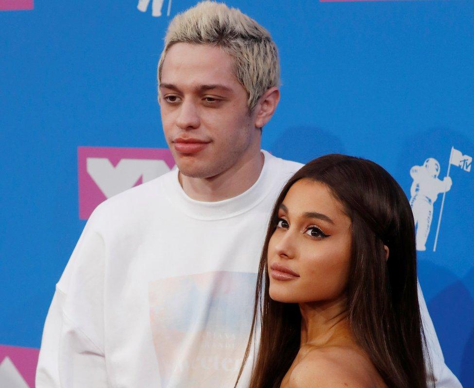 Pete Davidson and Ariana Grande at the 2018 MTV Video Music Awards in New York, 20 August 2018